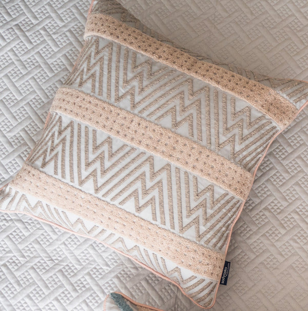 Sadyaska Chevron Fusion Cotton Embroidered Grey 16