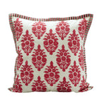 Sadyaska Butah Jaal Hand Block Print 16"x16" Pink Floral Printed Pattern Cushion Case… 1 Pcs Cushion Cover