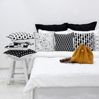 Sadyaska Black & White Checked Decorative (16"X16") Geometric Pattern Cotton Cushion Pillowcase… 1 Pcs Cushion Cover