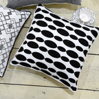 Sadyaska Black & White Geometric 16x16 Designer Cushion Cases for Drawing Room, Bedroom, Outdoor, Patio, Office… 1 Pcs Cushion Cover