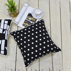Sadyaska Black & White Polka Dot (16"X16") Geometric Cotton … 1 Pcs Cushion Cover