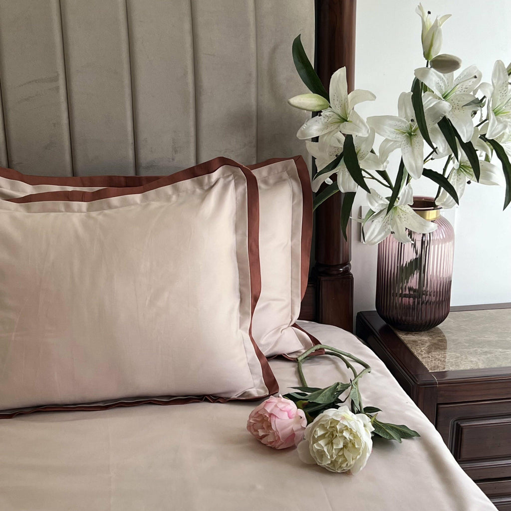 Sadyaska Buff Terracotta Duplex 1 Pcs Bedsheet