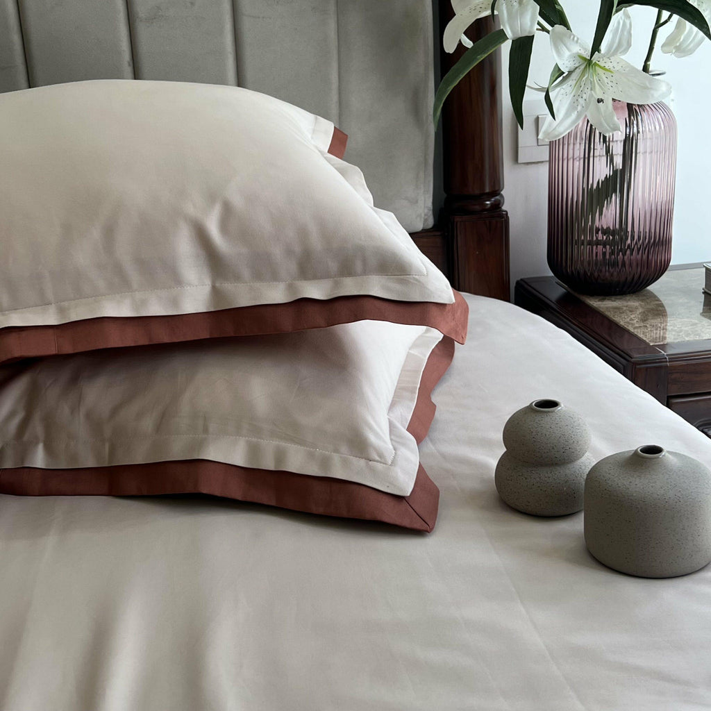 Sadyaska Buff Terracotta Duplex 1 Pcs Bedsheet