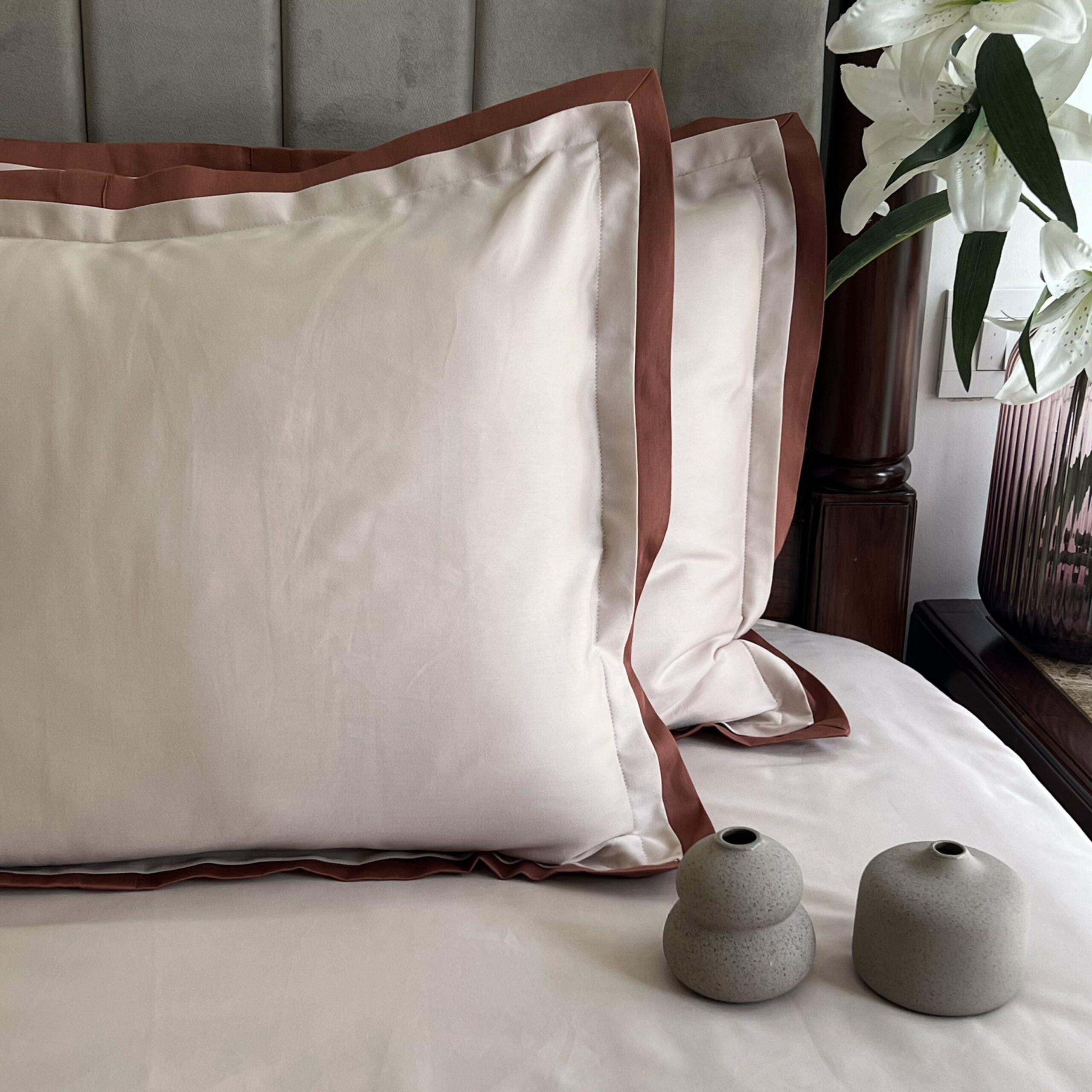 Sadyaska Buff Terracotta Duplex s (Set of 2) 1 Pcs Pillow Cover
