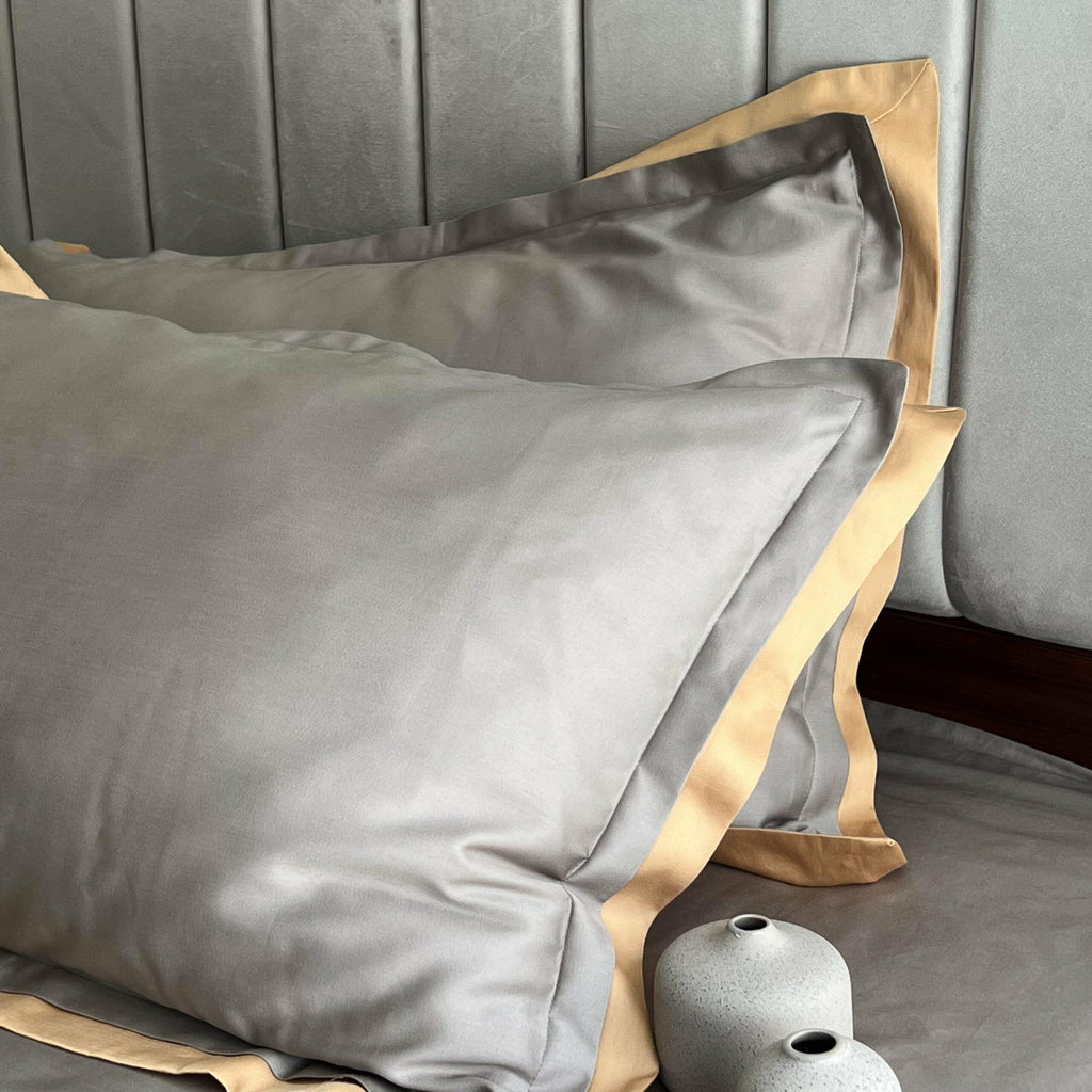 Sadyaska Mocha Honey Mustard Duplex s (Set of 2) 1 Pcs Pillow Cover