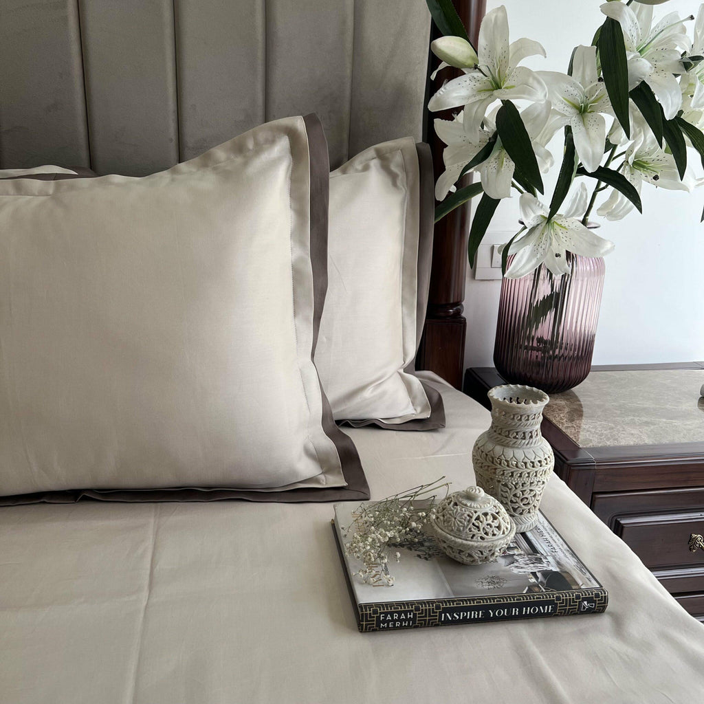 Sadyaska Oats Beige Taupe Duplex 1 Pcs Bedsheet
