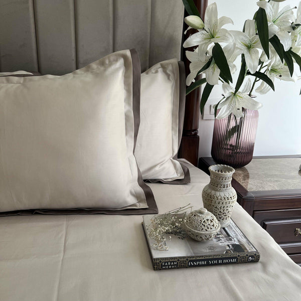 Sadyaska Oats Beige Taupe Duplex 1 Pcs Bedsheet