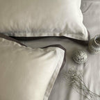 Sadyaska Oats Beige Taupe Duplex s (Set of 2) 1 Pcs Pillow Cover