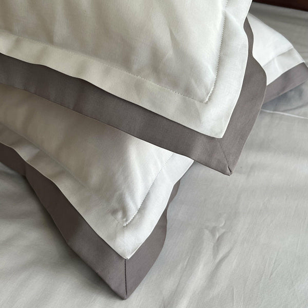 Sadyaska Oats Beige Taupe Duplex s (Set of 2) 1 Pcs Pillow Cover