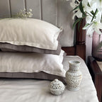 Sadyaska Oats Beige Taupe Duplex s (Set of 2) 1 Pcs Pillow Cover
