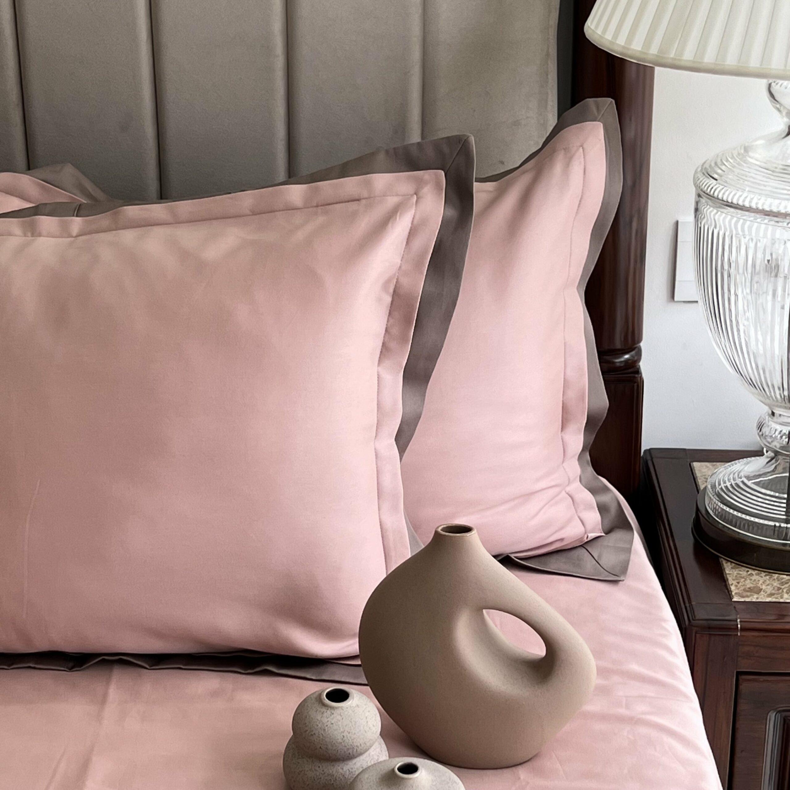 Sadyaska Rose Taupe Duplex s (Set of 2) 1 Pcs Pillow Cover