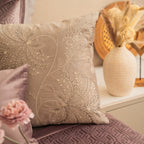Sadyaska Decorative Dandelion Silver Velvet 16x16 1 Pcs Cushion Cover