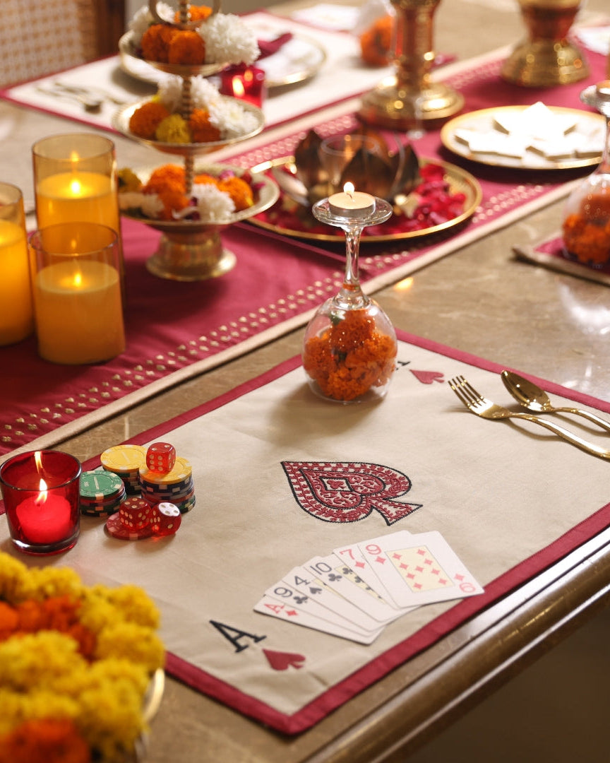 Sadyaska Deal and Dine Embroidered Set 13 Pcs Table Linen