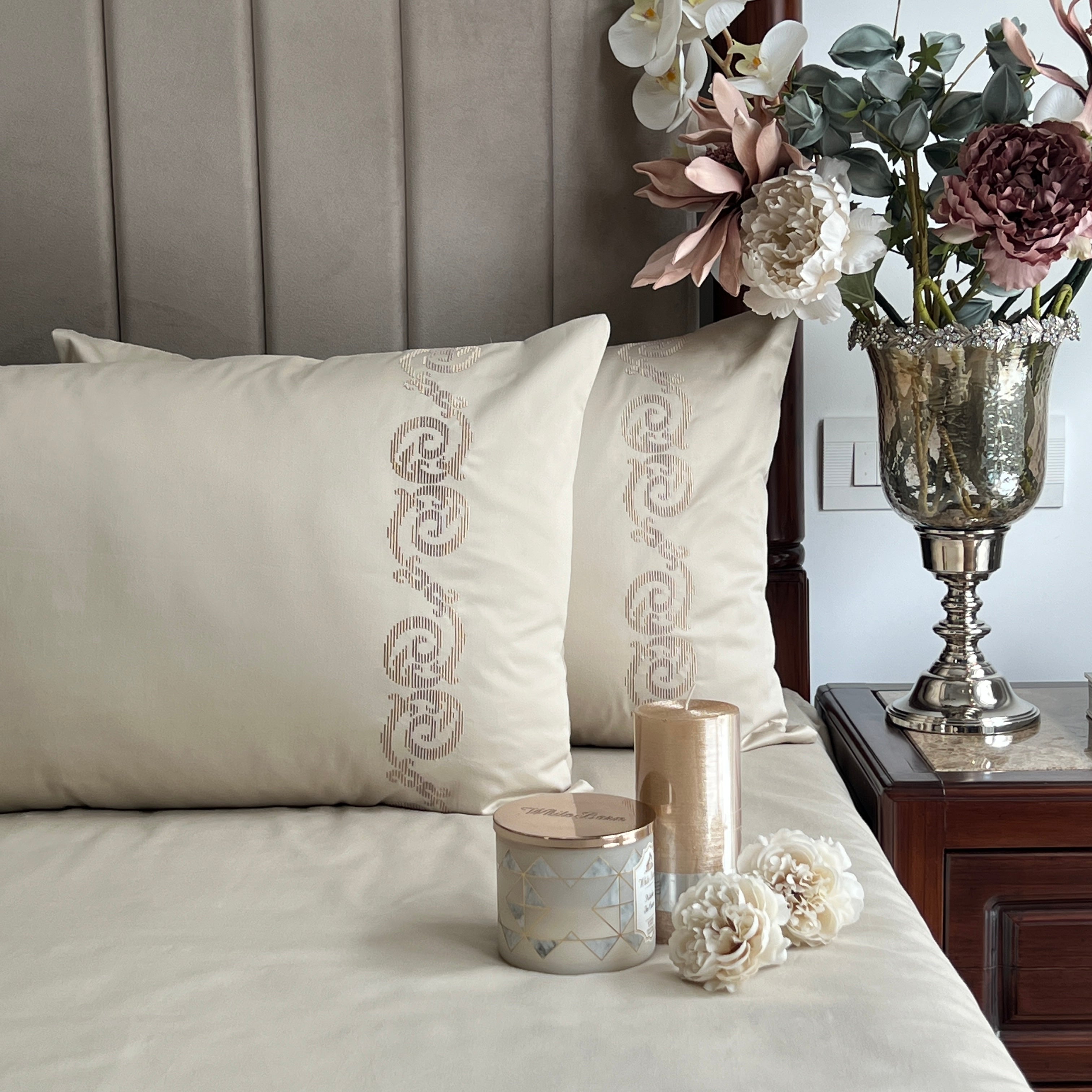 Sadyaska 600TC Cotton Diana Beige Beyond Set 1 Pcs Bedsheet