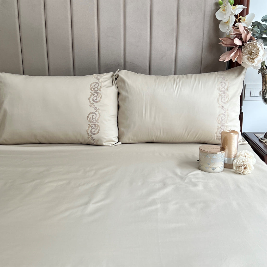 Sadyaska 600TC Cotton Diana Beige Beyond Set 1 Pcs Bedsheet