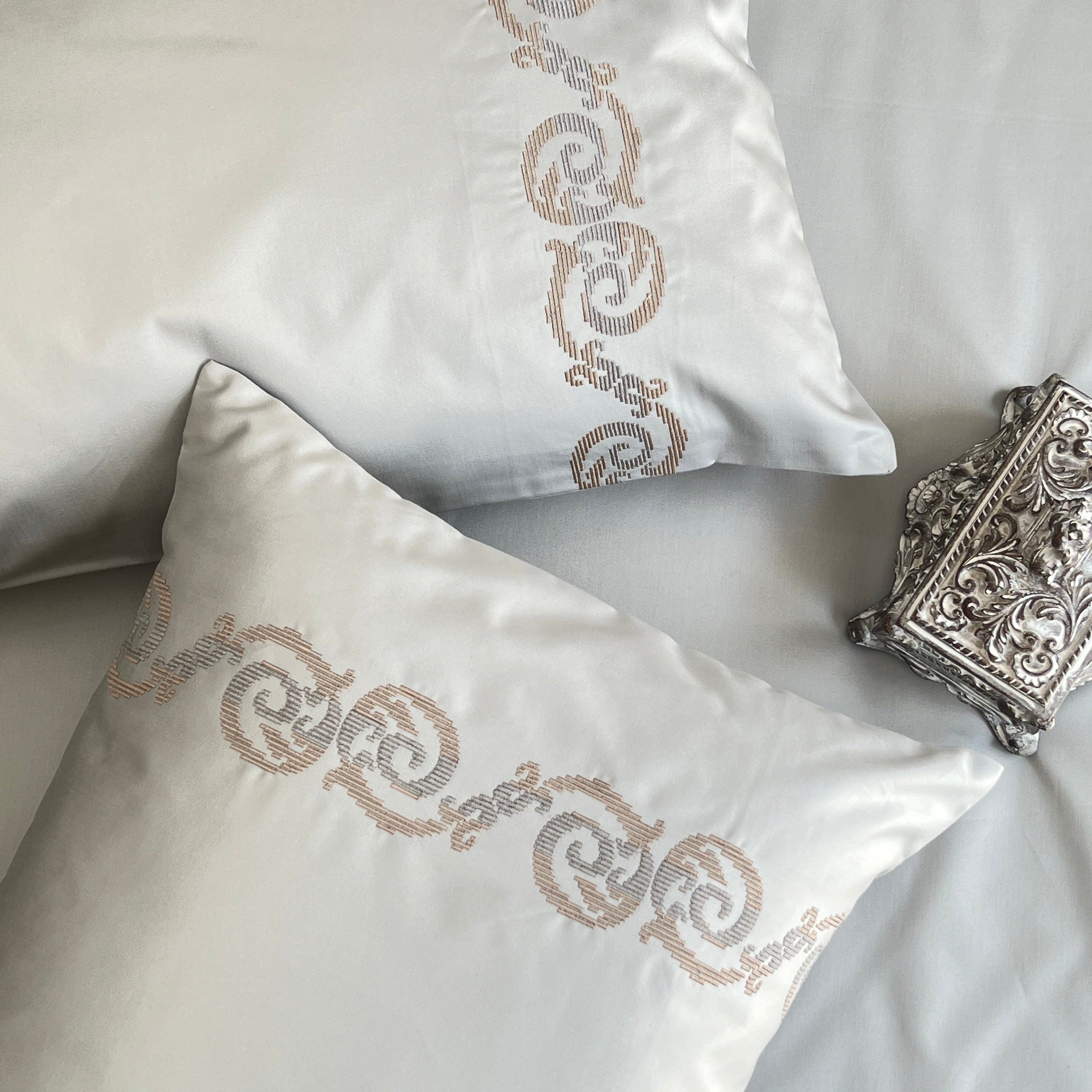 Sadyaska 600TC Cotton Diana Pearl Grey Beyond Set 1 Pcs Bedsheet