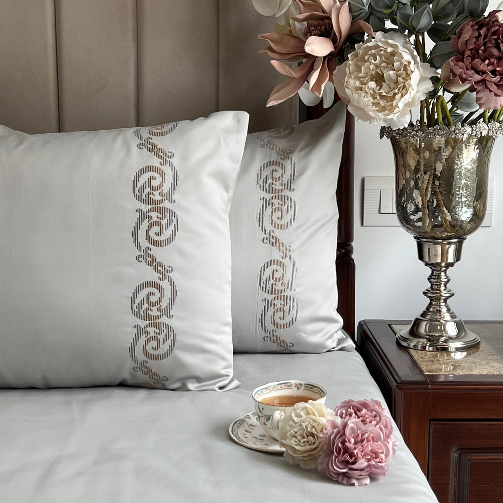 Sadyaska 600TC Cotton Diana Platinum Beyond Set 1 Pcs Bedsheet