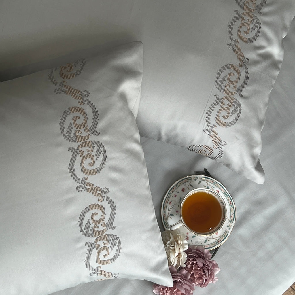 Sadyaska 600TC Cotton Diana Platinum Beyond Set 1 Pcs Bedsheet