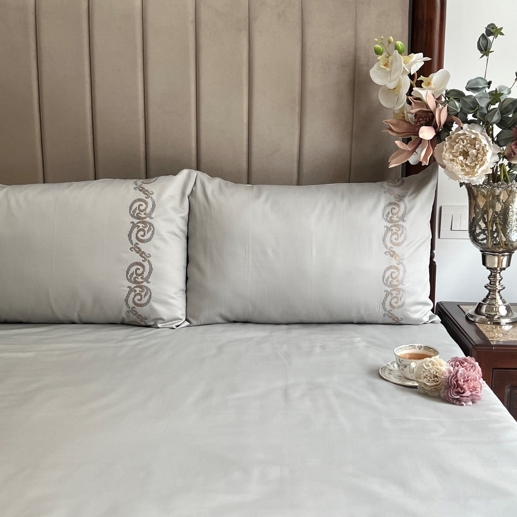 Sadyaska 600TC Cotton Diana Platinum Beyond Set 1 Pcs Bedsheet