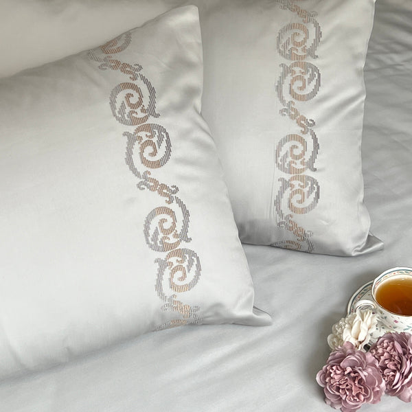 Sadyaska 600TC Cotton Diana Platinum Beyond Set 1 Pcs Bedsheet