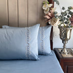 Sadyaska 600TC Cotton Diana Sea Blue Beyond Set 1 Pcs Bedsheet