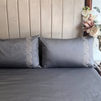 Sadyaska 600TC Cotton Diana Titanium Grey Beyond Set 1 Pcs Bedsheet