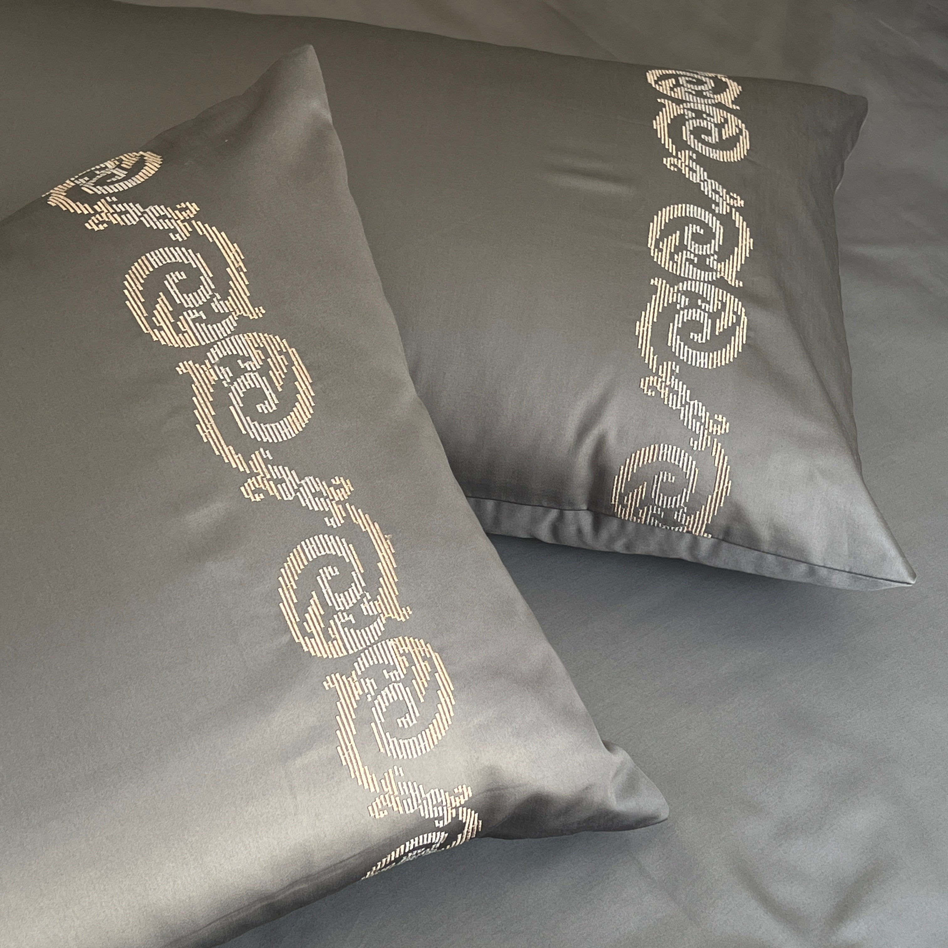 Sadyaska 600TC Cotton Diana Titanium Grey Beyond Set 1 Pcs Bedsheet