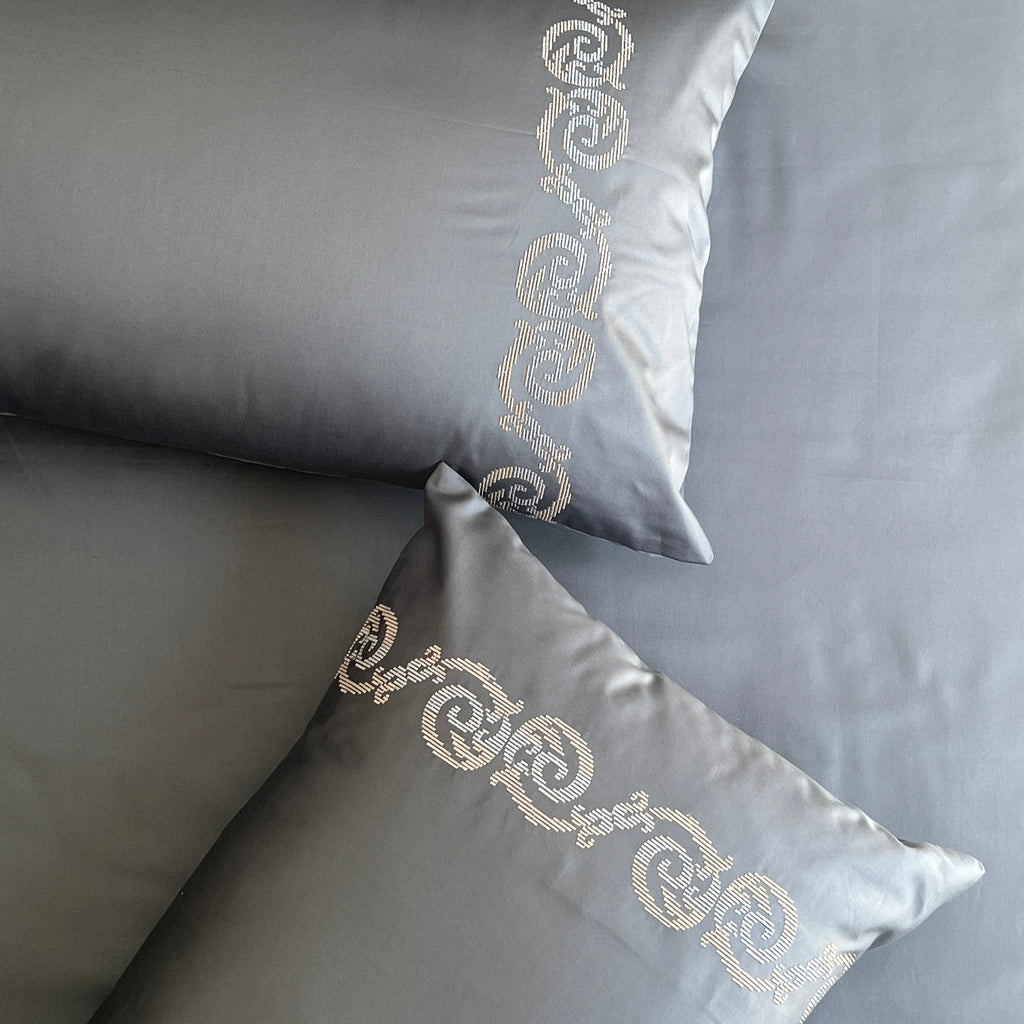 Sadyaska 600TC Cotton Diana Titanium Grey Beyond Set 1 Pcs Bedsheet