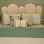 Sadyaska Quilted Sage Green and Turquoise Camille Reversible 1 Pcs Bedspread