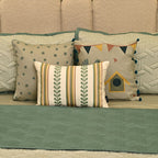 Sadyaska Dotty Dreams Sage Green and Turquoise Kids 9 Pcs Bedding Set