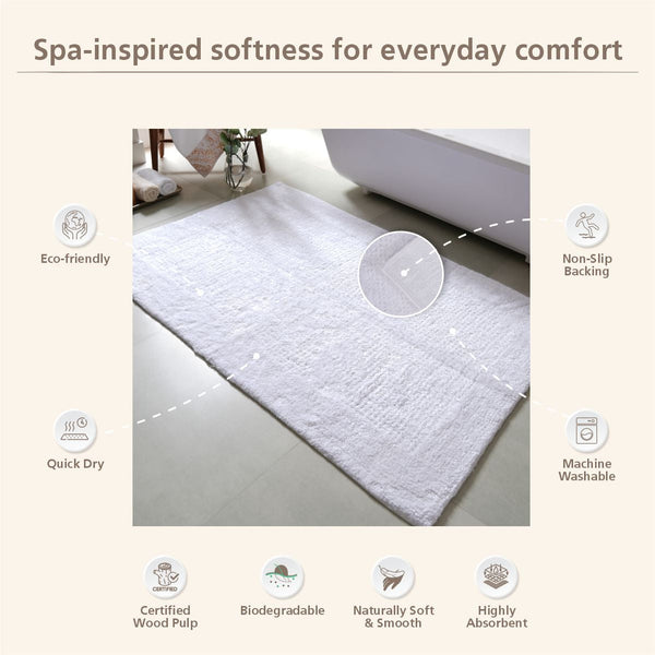 Ecolux Luxuriously soft and highly absorbent Green Bath Mat