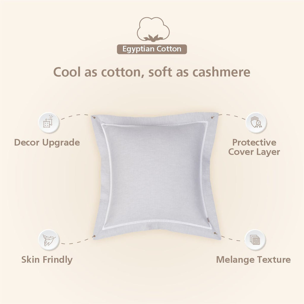 Emmie 100% Egyptian Cotton Woven Green 2PC Pillow Case Euro Set