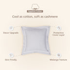 Emmie 100% Egyptian Cotton Woven Blue 2PC Pillow Case Euro Set