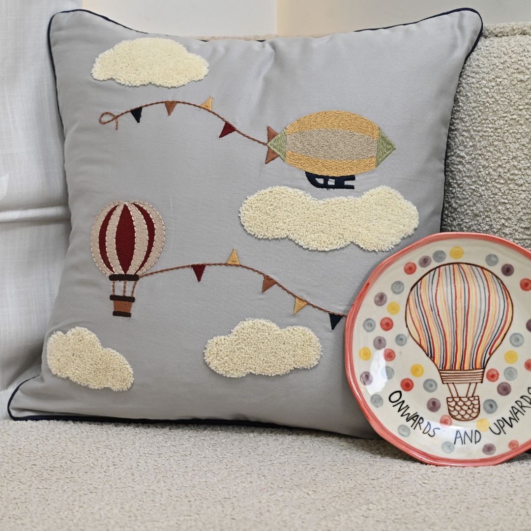 Sadyaska The Little Explorer Navy and Dark Grey Kids 10 Pcs Bedding Set