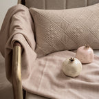 Sadyaska Evan Neutral Woven Throw with s 1 Pcs Euro Sham