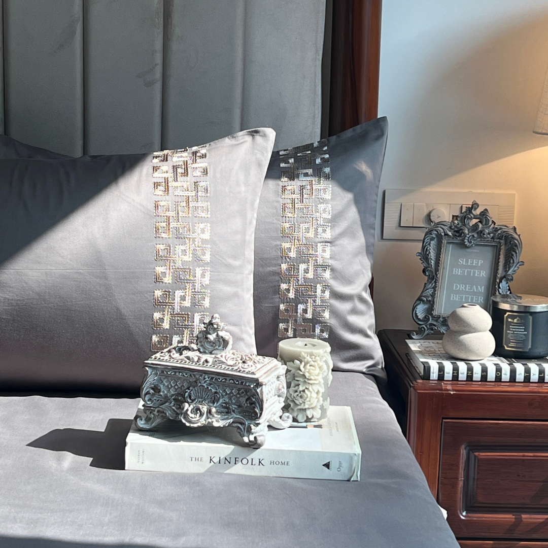 Sadyaska Evara Elephant Grey Dreams 1 Pcs Bedsheet