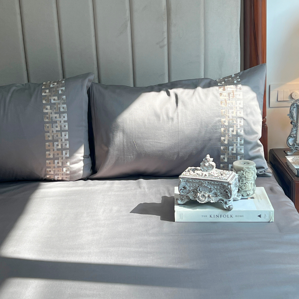 Sadyaska Evara Elephant Grey Dreams 1 Pcs Bedsheet