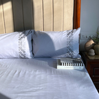 Sadyaska Evara Smoke Blue Dreams 1 Pcs Bedsheet