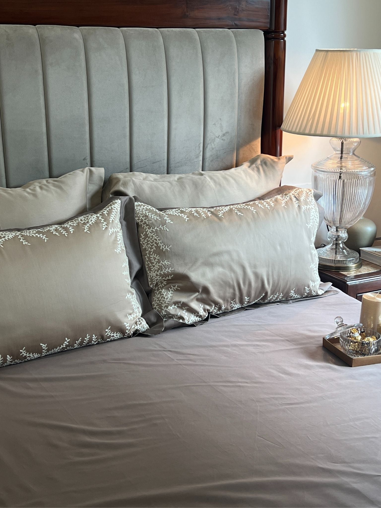 Sadyaska Faith Sand Taupe Desire Cotton Set 5 Pcs Bedsheet