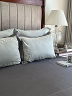 Sadyaska Faith Sage Green Elephant Grey Desire Cotton Set 5 Pcs Bedsheet