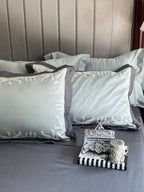 Sadyaska Faith Sage Green Elephant Grey Desire Cotton Set 5 Pcs Bedsheet
