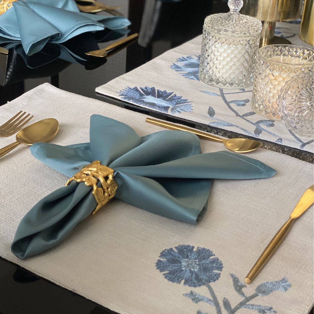 Sadyaska Floral Grey Table 1 Pcs Runner