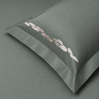Sansaar by DDdecor Bedsheet with 2 Pillow Covers - Courtyard - Chalk - Geometric Jacquard Pattern - 1 Pc