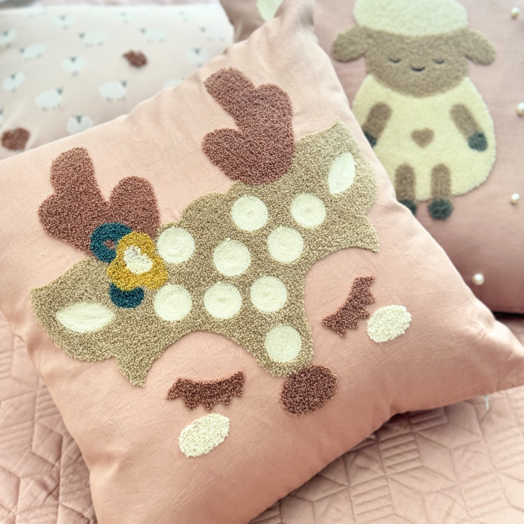 Sadyaska Baa Baa Boutique Rose and Taupe Kids 10 Pcs Bedding Set