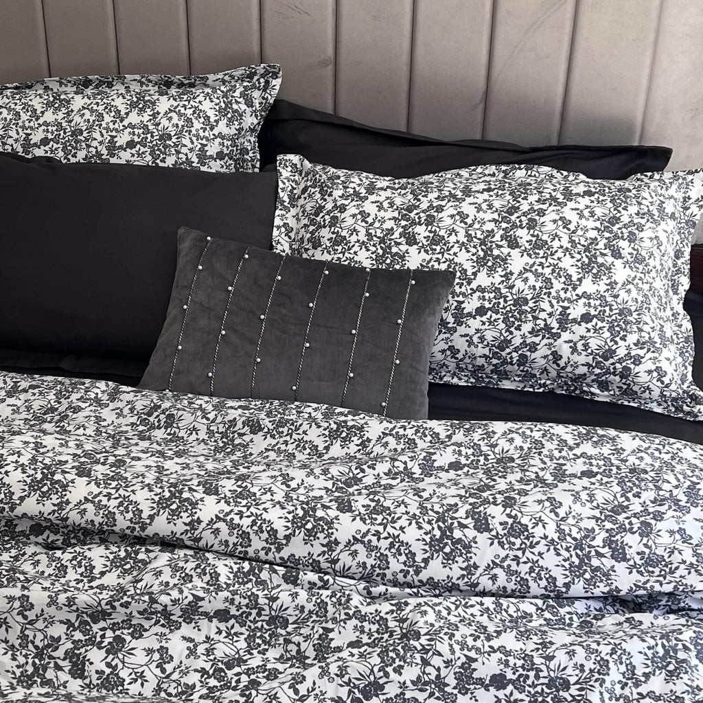 Sadyaska Black Rose Printed Cotton 1 Pcs Duvet Cover