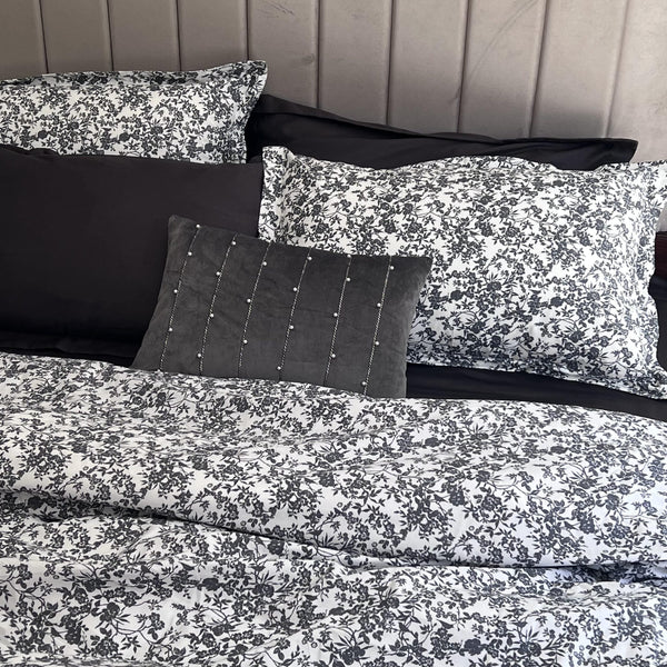 Sadyaska Black Rose Printed Cotton 1 Pcs Duvet Cover