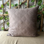 Sadyaska Gizmo Beige and Taupe Quilted Reversible Cotton Rich 1 Pcs Euro Sham