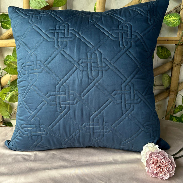 Sadyaska Gizmo Navy Quilted Cotton Rich 1 Pcs Euro Sham