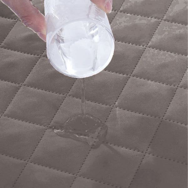 Sadyaska Microfibre ed Waterproof Fitted Grey Mattress Protector 1 Pcs Quilt