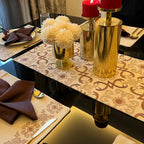 Sadyaska Geo Beige Set 13 Pcs Table Linen